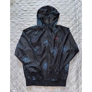 Vintage Nike 6.0 Lion Print Swoosh Logo Hooded Windbreaker Jacket‎ Mens Medium